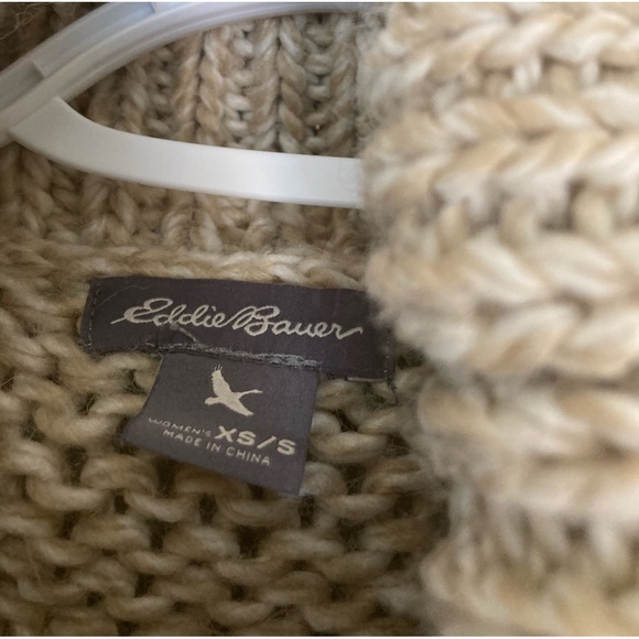 Eddie Bauer Tan Turtleneck Pullover Poncho XS/S - Picture 6 of 6